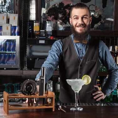 Набір шейкер для коктейлів Esmula 750 мл, 12 предметів, нержавіюча сталь, професійний барменський набір, стильний барний аксесуар для дому, з рецептами коктейлів (сріблястий)