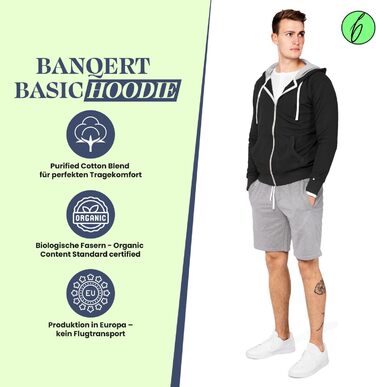 Чоловічий худі Banqert | Бавовна преміум-якості | Різні кольори (3XL, Чорний)
