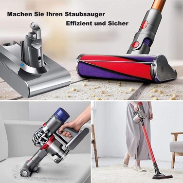 Запасний акумулятор Dyson V6 6000mAh для пилососів DC58, DC62, DC59, DC61, DC72, DC74, SV03, SV05, SV06, SV07, SV09