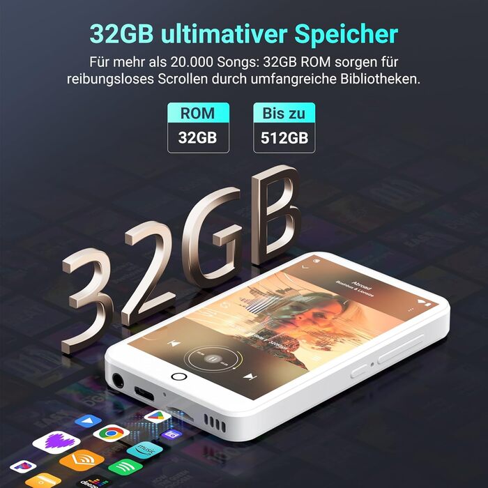 MP3 плеєр Bluetooth WiFi Android 13, 4