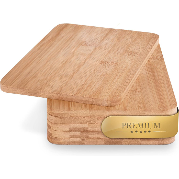 Набір з 6 дерев'яних підставок для сніданку з бамбука, 22x14x0,8 см