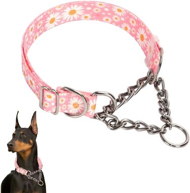 Нашийник Мартінгейл для великих собак, нержавіюча сталь, нашийник-запобіжник, проти висмикування, нековзний, чікер, міцний, XL (розмір 56-71 см) (L (розмір 48-61 см), 1)