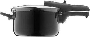 Скороварка Silit Sicomatic t-plus 4,5 л, 22 см, Silargan, для індукції, 3 режими, чорна
