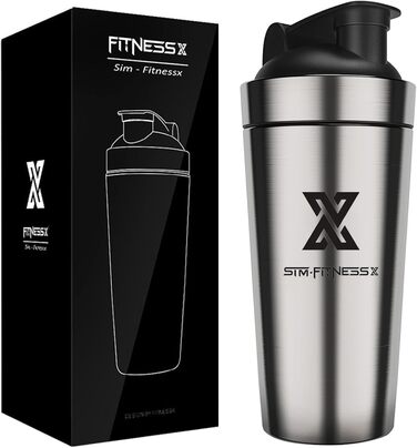 Шейкер для фітнесу X SIM FITNESSX, нержавіюча сталь, 700 мл, спортивна пляшка для йоги, тренажерного залу, міксер