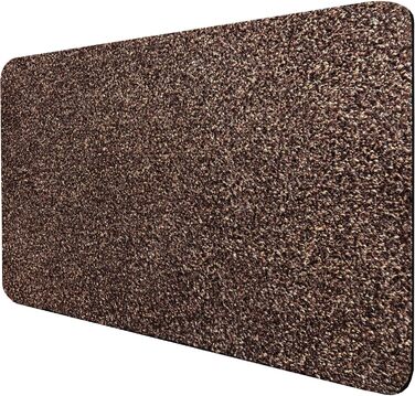 Килимок для підлоги DOMOPRIMA з мікрофібри, миючий, неслизький, надзвичайно поглинаючий та плоский – антибактеріальний, для внутрішнього та зовнішнього використання (60x40 см) (Темно-коричневий, 60x40 см)