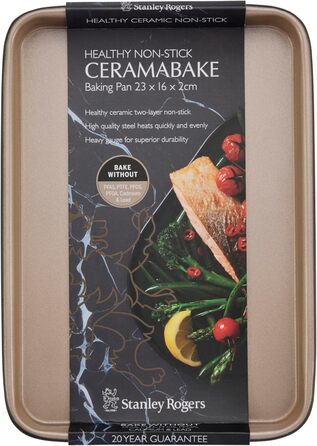 Форма для випічки Stanley Rogers Ceramabake антипригарна керамічна 20x7 см (23x16x2 см) без PFAS, PTFE, PFOA, кадмію та свинцю