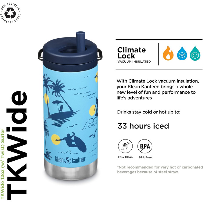 Klean Kanteen TKWide 340 g (with screw top) – (Blue)