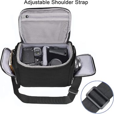 Сумка для камери CADeN: водонепроникна, для Canon, Nikon, Sony SLR/DSLR, об'єктиви та аксесуари, чорна, L