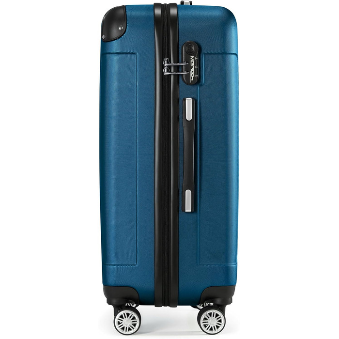Чемоданний набір Merish: 3 шт., жорсткий корпус, коліщатка-двійники, 9 кольорів (Petrol, M)