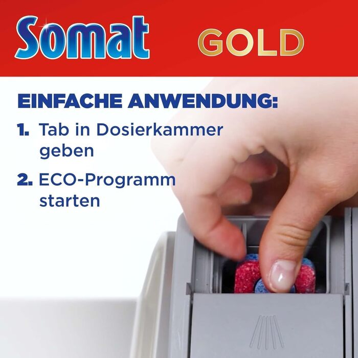 Таблетки для посудомийної машини Somat Gold, ефективне очищення при низьких температурах, проти пригорілого, 176 шт.