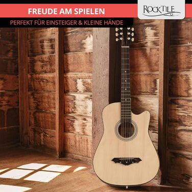 Rocktile WSD-5C-NT: Акустична гітара Western Slim Line Dreadnought - Натуральний колір (з аксесуарами)