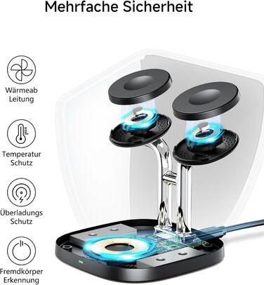 Зарядний пристрій SwanScout для Apple Watch 10/Ultra/9/8/7/6 та AirPods Pro (704A, 3.3W, чорний)