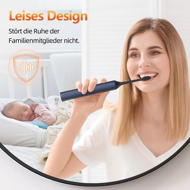 Електрична звукова зубна щітка Ritter Blau з 5 режимами, таймером та IPX7 захистом