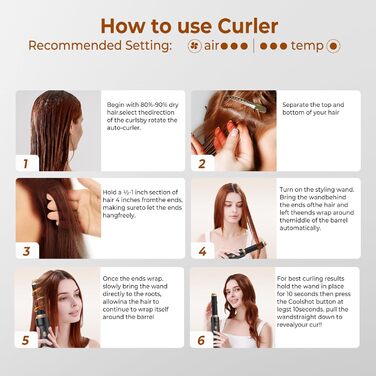 Фен-щітка 6 в 1 Airbrush Pro - комплект для створення зачісок | 1000W, круглі щітки, керлер, фен, щітка для випрямлення волосся, сушарка, щітка для укладки | Для всіх типів волосся - блакитний (чорне золото)