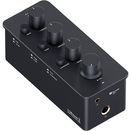 Fosi Audio SK01 Hi-Fi підсилювач для навушників, еквалайзер-попередній підсилювач з регуляторами басу, середніх і високих частот, компенсацією гучності, портативний клас-А аналоговий підсилювач для 3,5 мм і 6,35 мм гітарних роз'ємів