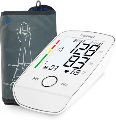 Тонометр Beurer BM 45 для вимірювання артеріального тиску на плечі, білий