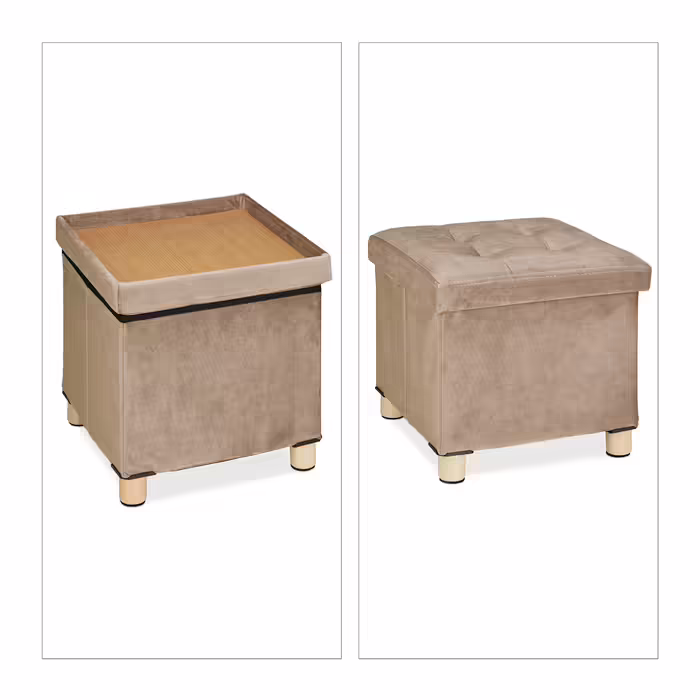Relaxdays Ottoman with Tray