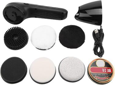 Natudeco Electric Shoe Polisher, Glove Brush, Portable Shoe Polisher, Multifunctional Leather Shoe Polisher, Leather Care Tool for Shoes, Bags