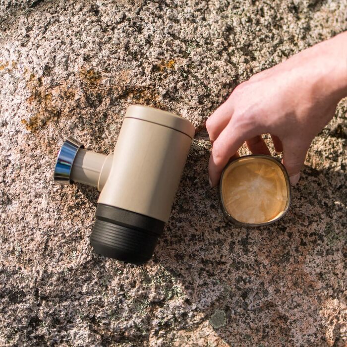 WACACO Minipresso NS2 – портативна кавомашина для еспресо, ручна, сумісна з Nespresso, сіро-оливковий колір