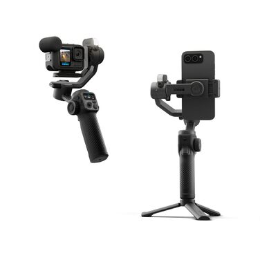 GoPro Fluid Pro AI: 3-осьовий стабілізатор-гіроскоп для GoPro та смартфонів, відстеження об'єкта, підсвічування, бездромове керування камерою, портативний, для Vlogging, 360° обертання, зарядка пристроїв