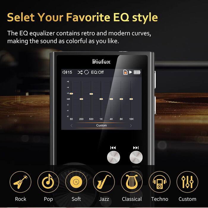 Портативний MP3-плеєр Hi-Fi з підтримкою DSD, 64GB, для спорту