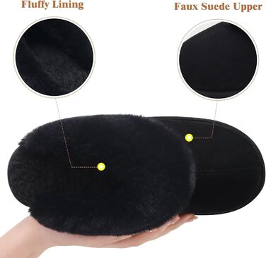 Жіночі домашні тапочки Jiajiale: м'які, теплі, з гумовою підошвою, чорні