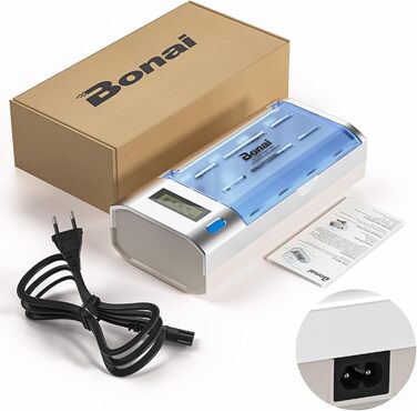 Інтелектуальний зарядний пристрій BONAI для акумуляторів AA/AAA/SC/C/D NI-MH з LCD дисплеєм та функцією розряду, AC
