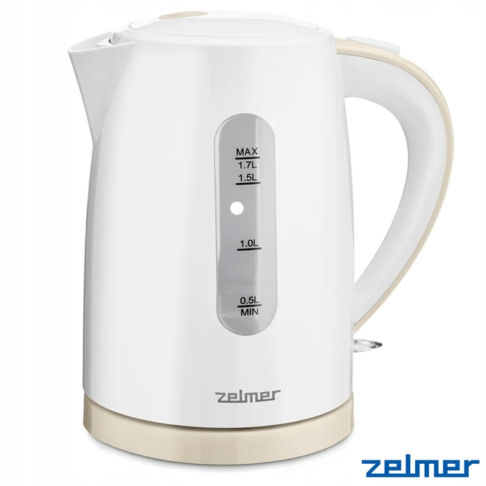 Електричний чайник Zelmer ZCK7616I, 2200 Вт, 1,7 л, білий