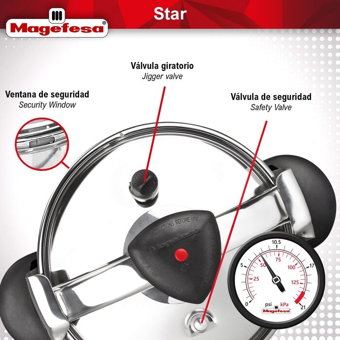 Скороварка MAGEFESA Star 10 л, традиційна, пластикова ручка