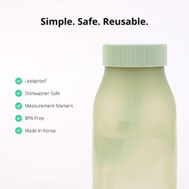 BLUE GINKGO Collapsible Water Bottles [2-Pack] – Lightweight, foldable silicone bottles for travel, hiking, and camping (500ml, Made in Korea, Beige) (2 Pack, Olive Green)