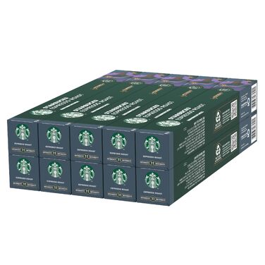 Кавові капсули Starbucks Espresso Roast для Nespresso, темне обсмаження, 100 шт (10 упаковок по 10 капсул)
