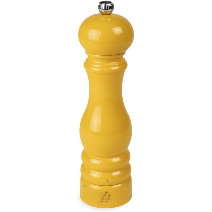 PEUGEOT - Pfeffermühle Paris u'Select 22 cm - ParisRama - 6 pre-set grind settings - Made from PEFC-certified wood - French know-how - Lacquered in saffron yellow