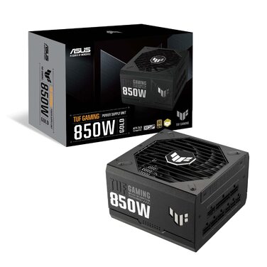 Блок живлення ASUS TUF Gaming 850W Gold, модульний, сертифікат 80 PLUS Gold, чорний