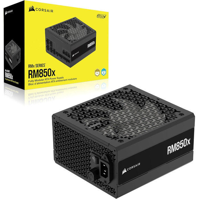 Блок живлення Corsair RM850x (2024) 850W, повністю модульний, ATX 3.1, PCIe 5.1, низький рівень шуму, чорний