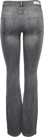 Джинси жіночі клеш ONLBLUSH сірі, середньої посадки, деним