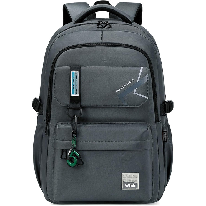 Шкільний рюкзак для підлітків та дітей: рюкзак для школи, 8-14 років, великий, для початкової та середньої школи (темно-сірий)