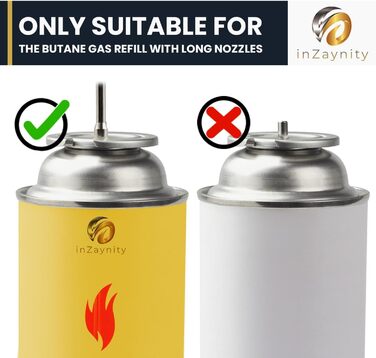 Потужний пальник Бунзена на бутані, регульований, 2-в-1 з бездротовим вимикачем для випічки, приготування їжі, барбекю та крем-брюле (сталевий коричневий)