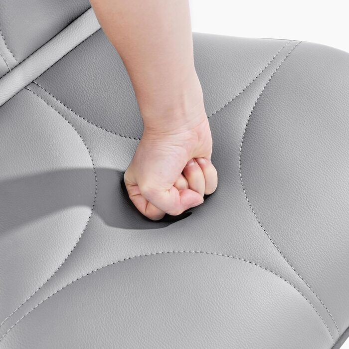 Барні стільці Yaheetech (4 шт.) - регульована висота, штучна шкіра, 360° обертання, для кухні, кафе, бару, салону (світло-сірий)