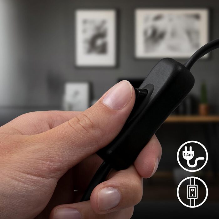 LED лампа BRILONER з сенсорним керуванням, регульована яскравість, поворотна, для дому, офісу, читання, 32,5x13x40 см, чорна