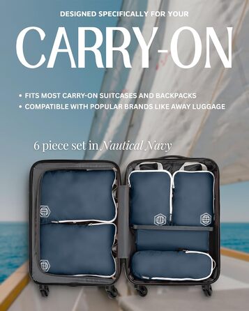 Набір кубиків для пакування TRIPPED: органайзери для подорожей, 6 шт. (білий, зелений, блакитний)