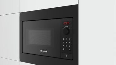 Вбудована мікрохвильова піч Bosch BFL524MS0, 38x60 см, 800 Вт, чорна, серія 2