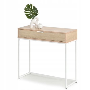 Консольний столик Mebel-Partner, білий матовий, 80 x 76,5 x 28 см