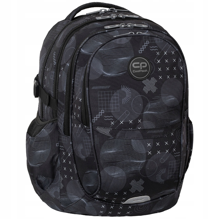 Шкільний рюкзак CoolPack багатокомпортний, чорний, 29 л, з відділенням для ноутбука