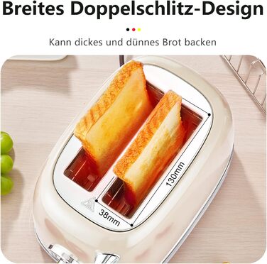 Електричний чайник та тостер Retro, зелений (кремово-білий), нержавіюча сталь, 2200 Вт, 1.8 л, BPA-free