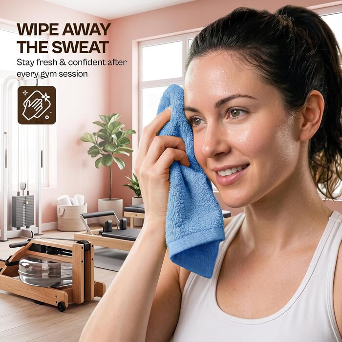 Набір м'яких фланелевих рушників для обличчя Utopia Towels, 100% бавовна, гігроскопічні та якісні, чорний/білий
