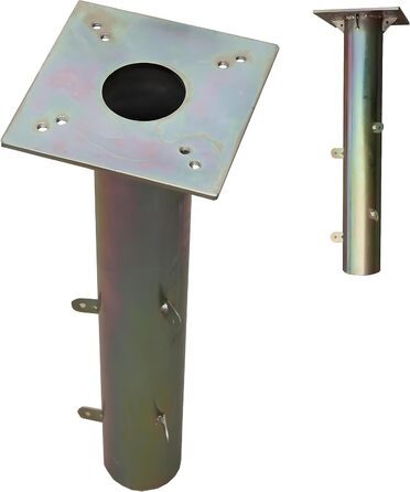PROKIRA® Universal Ground Sleeve Base Plate for Umbrellas & Clotheslines, suitable for garden umbrellas and parasol stands, 16x16cm, easy assembly