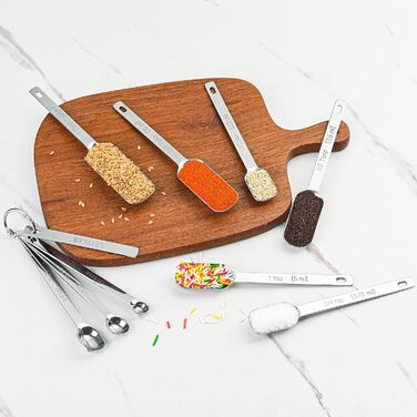 Measuring cup and spoon set, 7 stainless steel measuring cups and 9 measuring spoons and 5 mini measuring spoons and 1 measuring spoon
