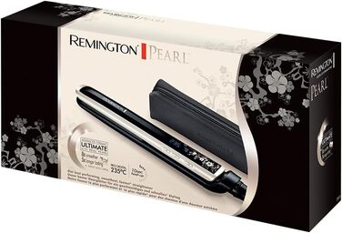 Випрямляч для волосся Remington Pearl S9501 - [Тест-переможець] з керамічним покриттям з перлами, LCD-дисплей, 150-235°C, чохол