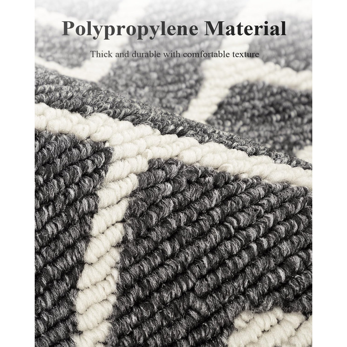 Килимок для дому Black 50 x 80 см, вологостійкий, антиковзаючий. Підходить для входу, коридору, саду, дому та тварин. Прямокутна форма, чорний колір