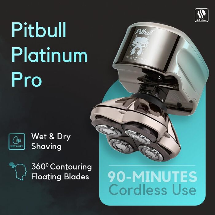 Електричний чоловічий електробритва Pitbull Platinum Pro - для мокрого та сухого гоління | Преміум якість
